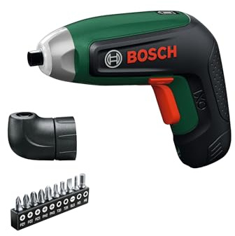 Bosch IXO8 atornillador a batería (incl. adaptador angular, set de 10 puntas y batería, en caja de cartón)