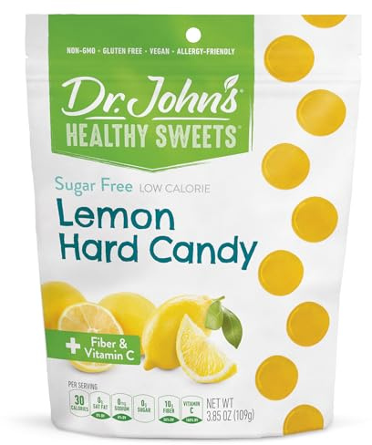 Dr. John's Healthy Sweets Sugar Free Hard Candies Lemon 3.85 Ounce