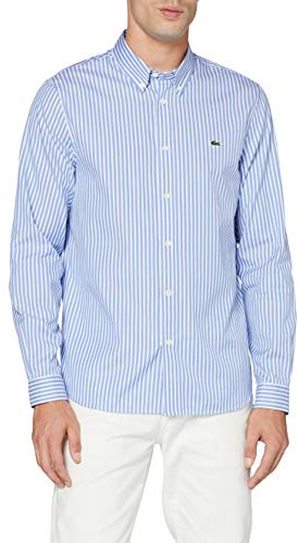 Lacoste Chemise Regular Fit Homme , Blanc/Panorama, L-XL