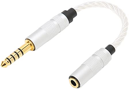 Balanserad Kabeladapter, 4,4 Mm Balanserad Till 3,5 Mm Stereokabel Premium Ljudkvalitet Hane Till Hona Hörlursadapter Sladd Guldpläterad för NW‑ZX300A NW‑WM1A NW‑WM1Z