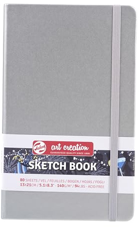 Talens Art Creation Cuaderno de bocetos (80 hojas, 13 x 21 cm), color plateado brillante