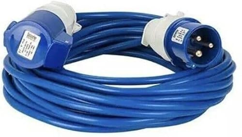 FASTFIX Where the trade saves Caravan Camping Motorhome Hook Up Cable 16A Site Extension Lead Electric (1.5mm Arctic Blue) (20m)