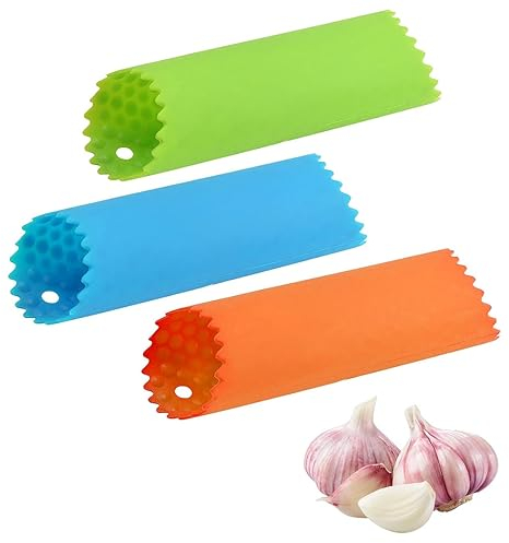 JOCXZI Pelador de Ajo de Silicona - 3Pcs Rodillos de Ajo, Pelador de Ajos, Utensilio de Pelar Ajo, Rodillo de Tubo de Pelado de Ajo, para Gadgets de Cocina
