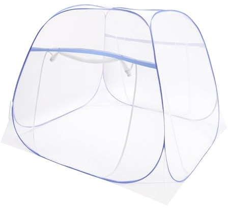Zanzariera per letto - Zanzariera per letto portatile da viaggio - Zanzariera a doppia porta per zanzare tenda da campeggio pop-up rete anti-mosche per letto matrimoniale e singolo rete anti-mosche