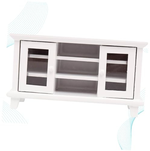 SAFIGLE Mini Muebles Muebles De Madera Soportes De TV Casa De Muñecas del Gabinete 1 12 Casa De Muñecas del Gabinete De Madera De as Accesorios es De Sala De