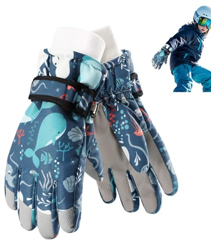 weiting Schneehandschuhe für Jungen, Winterhandschuhe für Kinder - wasserdichte Fäustlinge Snowboardhandschuhe | rutschfeste, Winddichte Snowboard-Handschuhe für den Winter, Jungen und Mädchen,