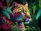 Pro-Art Glasbild Jaguar In The Jungle II, 80x60 cm