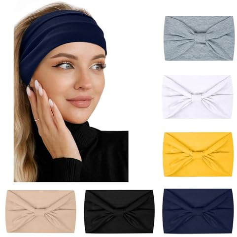 Flintronic - Turbantes para Mujer, con Pajarita, para El Cabello, Accesorios para El Deporte Y El Fitness