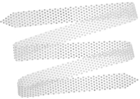 ANDRESLAD Damen-krawatte Mit Strasssteinen Halskette Paillettengürtel Disco-accessoires Weiße Basis Weiße Strasssteine Leicht Und Bequem