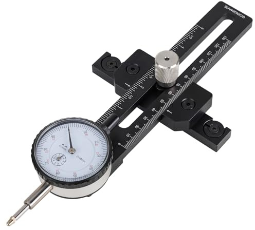GOINGMAKE Table Saw Gauge Dia Indicator for Table Saw and Band Saw,0.01mm Accuracy Calibration Tool,Table Saw Jig Guide Fits for 3/4 T Slot U Slot,Table Saw Accessories for Woodworking,Machinery