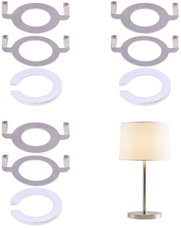 FREEBLOSS 3 Set Lamp Harp Saddle Base Heavy Duty Metal Harp Holder for Table & Floor Lamps Lampshade Holder Collar Ring Adapter Threaded Base Fits Most Lamp Shades Easy Installation