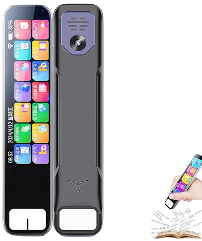 Pen GPT, AI Pen, PenGPT AI Smart Pen, ScanSense AI Scanning Smart Pen(150+ Languages), Multifunctional Offline Translator Real Time, HD Touchscreen, Voice Recording (Black)