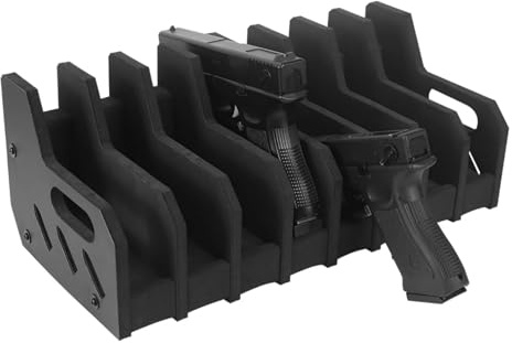 Gexgune Supporto per pistola da 4/6/8 slot | Supporto porta pistola in schiuma per cassaforte e armadietto | Espositore per pistola antigraffio (8Slot)
