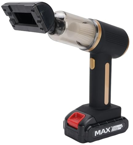 Elprico Aspiradora de Automóvil Portátil, Aspiradora de 10000pa y Plumero de Aire, Vacío a Mano de Alta Potencia de 60 W con Batería Recargable de 6000 MAh y Múltiples Nozzles para