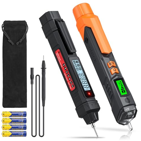 Neoteck Non Contact Voltage Tester 12-1000V/48-1000V and 2 in 1 Pen Type Digital Multimeter Adjustable Sensitivity AC Voltage Detector 4000 Counts TRMS Multimeter for AC/DC Voltage Resistance