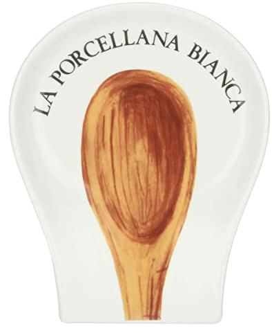 La Porcellana Bianca, Poggiamestolo in Porcellana Decorata, Linea Conserva, 17x14 cm
