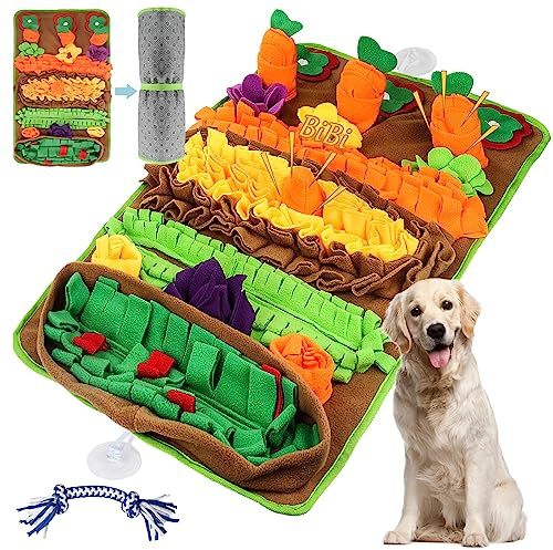 Ameami Snuffle Mat for Dogs Large Breed - 32'' X 20'' Washable Durable Sniff Mat for Slow Feeding Training, Enrichment Puzzle Toy for Mental Stimulation & Stress Relief
