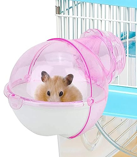 Rianpesn Bagno di Sabbia per Criceti - Accessori per Gabbie Rimovibili, Toilette Traslucida, Design Resistente e Facile da Pulire per Topo