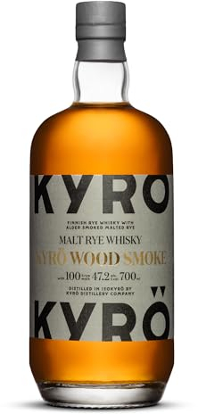 Kyrö Wood Smoke Malt Rye Whisky, 70cl - 47.2 Percent ABV Finnish Rye Whisky with Sweet Notes of Caramel and Vanilla - Double Pot Distilled and Cask-Aged for An Intense Flavour