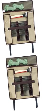 Toddmomy 2St Khaki Nagel draussen werkzeugtasche Werkzeugkasten Aufbewahrungstasche für Zeltheringe Zelthammer-Aufbewahrungstasche groß Aufbewahrungstaschen Überdachung
