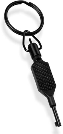 Chiave Manette Polizia Vero - Chiave Universale, Piatta e Girevole con Anello - Realizzato in Polimero e Acero - Shoke