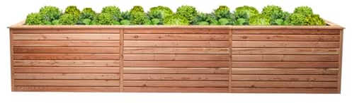 Mega Holz Hochbeet Rhombus XXL Lärche Holz für Außen Naturbelassen Kräuterbeet Gemüsebeet Pflanzkübel