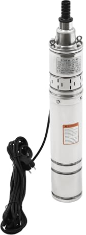 550W 230V Tiefbrunnenpumpe 2850r/min, Durchfluss 1.2m³/ 263.96 gal/h, Förderhöhe 100m/ 328.08 ft, Tauchtiefe 60m/ 196.85 ft, Edelstahl Tauchbrunnenpumpe, Wasserpumpe, Brunnenpumpe, Tauchpumpe, Rohrpum