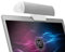 GOgroove SonaVERSE PC Soundbar für Laptops - USB-betriebene Mini-Lautsprecher mit tragbarem externem Clip-On-Lautsprecherdesign für Monitor, EIN Kabel für Audio und Strom (Weiß)