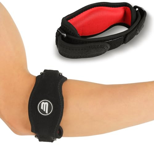 Bionix Tennis Elbow Support Strap - Golfers Elbow Brace for Men and Women - Pain Relief & Recovery for Tendonitis, Arthritis - Adjustable Arm Support Elbow Strap with Compression EVA Pad