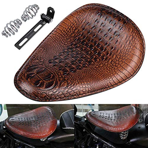 KATUR Coussin de Selle de Moto Universel en Cuir de Crocodile