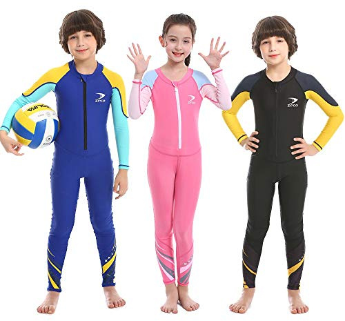 ZCCO Kids Swimsuit, Boys and Girls Full Sunsuit, UPF50+ Rash Guard Wetsuit, Swimwear