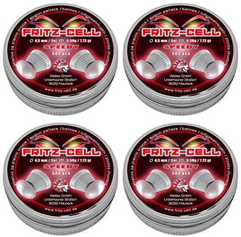 2000 Speedy Diabolos 4,5mm Fritz-Cell für Luftgewehr Luftpistole