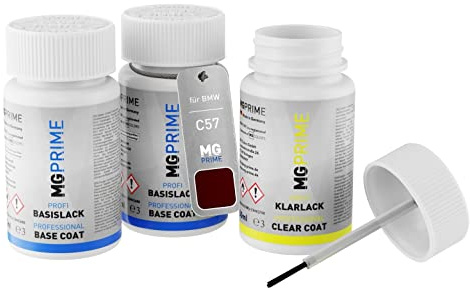 MG PRIME Billack 2+1 lackstift för BMW C57 Aventurinrot III Metallic +1K