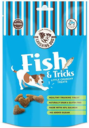 Laughing Dog - Fish & Tricks - Grain Free Dog Treats - Fish Training Treats, Healthy Training Treat - 125g