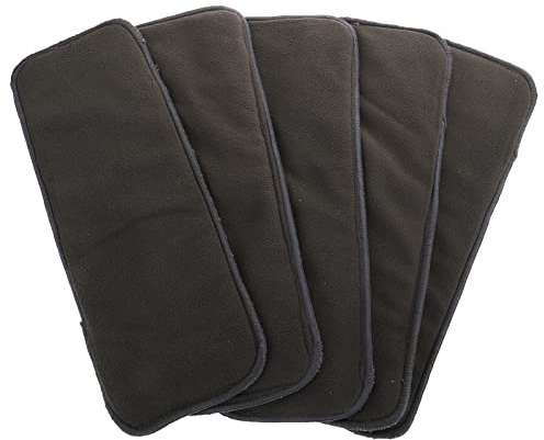 MILISTEN 5st Bambuskohle-umweltschutz-urin-pad Windeleinlagen Mit Seitenfalten 5-lagen-einlagen Wiederverwendbare Liner Bequeme Windeleinlagen Stoffwindeln Septum Baby Gemütlich Kohlefaser