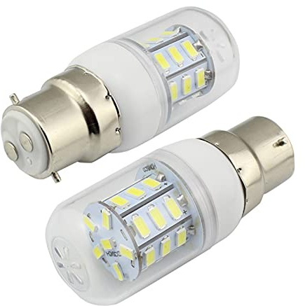 EMFYL Luopan Indoor Lighting 4pcs/lot Led Corn Bulb Light E12 GU 10 G9 B22 DC 12V 24v 3W Candle Spotlight Home Boat Lighting 5730 Chip 12 24 V Super Lamps (Color : White, Size : B22 Dc 24V)