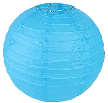 Surwin 10 Pezzi Lanterne Cinesi, Lanterne di Carta, Cinese Rotonda Lanterna di Carta da Appendere Decorazioni da Appendere per Feste di Matrimonio, Feste di Compleanno (15cm,Blu Cielo)