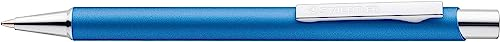 Staedtler Elance Druckkugelschreiber, Metallschaft, langlebig, auswechselbare Mine M, dokumentenecht, Schreibfarbe blau, 421 45-39 (Blau)