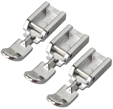 Jopto 3 Piedino stretto a clip per cerniere, durevole, per macchine da cucire Singer, Brother, Babylock, Janome, Kenmore, White, Juki, New Home, Simplicity, Elna, Janome, Bernina