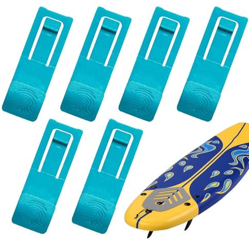6 Stück Surfbrett Flossenclips Paddle Board Fin Clip Wasserabscheider Wasser Skibrett Fischflosse Clip Schnalle Paddleboard Surfboard Schwanzclip Surfausrüstungs-Flossenhalterung