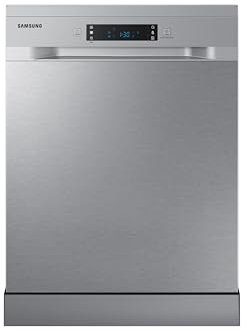 Samsung Dishwasher, Freestanding, With Auto Door, 14 Place Setting, Series 7, Silver, DW60CG550FSREU