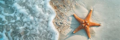 Oujkeef Estrella de mar Pintar por Números Adultos Gran 80x240cm, Pintura por Números Playa, DIY Pintura por Numeros kit Manualidades Adultos, Room Home Decor, Regalos Originales para Mujer -436