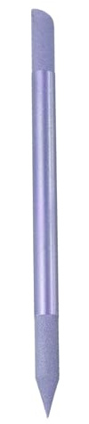 sourcing map Glass Cuticle Pusher Tool Dual Ended Crystal Glass Cuticle Remover Manicure Stick for Nail Care Shaper Cuticle Filing, Purple