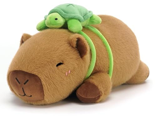 SQEQE Weighted Capybara Stuffed Animals, Cute Plush Toy Cuddle Pillow 25CM