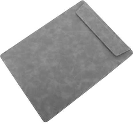 HIAKDOFT Portapapeles de Oficina con Clip Magnético Carpeta Organizadora de Documentos Cuero Gris Tabla de Escritura Portátil para Oficina Catering y Logística