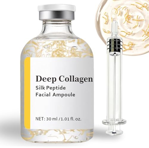 Silk Peptide Intensive Lifting Ampoule, Deep Collagen Serum, Anti-Aging, Hydrating, Wrinkles, Fine Lines, Radiance for Face Skincare, 1.01 Fl Oz / 30ML