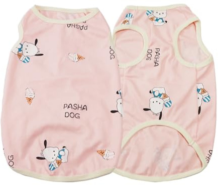 Hund-t-shirt som andas, sommar, tunna hundkläder för stora hundar, UV-skydd, hundväst, anti-håravfall, solskyddsmedel, husdjur/hundkläder för vår/sommar (rosa, M)