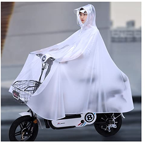 Poncho de lluvia for bicicleta, Poncho de lluvia con capucha y cubierta de espejo, individual, doble, for bicicleta eléctrica, motocicleta, Scooter de movilidad
