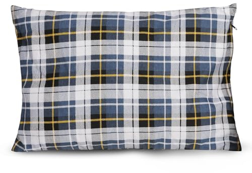 REDCAMP Small Camping Pillow Lightweight and Compressible, Flannel Travel Pillow with Removable Pillow Cover