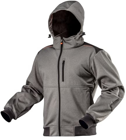 NEO TOOLS Softshelljacke grau Winter Wasserdicht Softshell Jacke Freizeitjacke Arbeitsjacke Outdoor Outdoorjacke Sicherheitsjacke Wanderjacke L